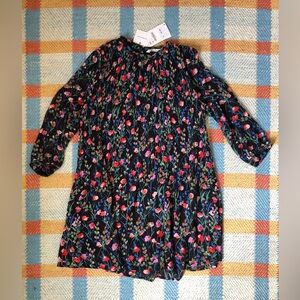 Zara The Annie Dress black floral swing XS